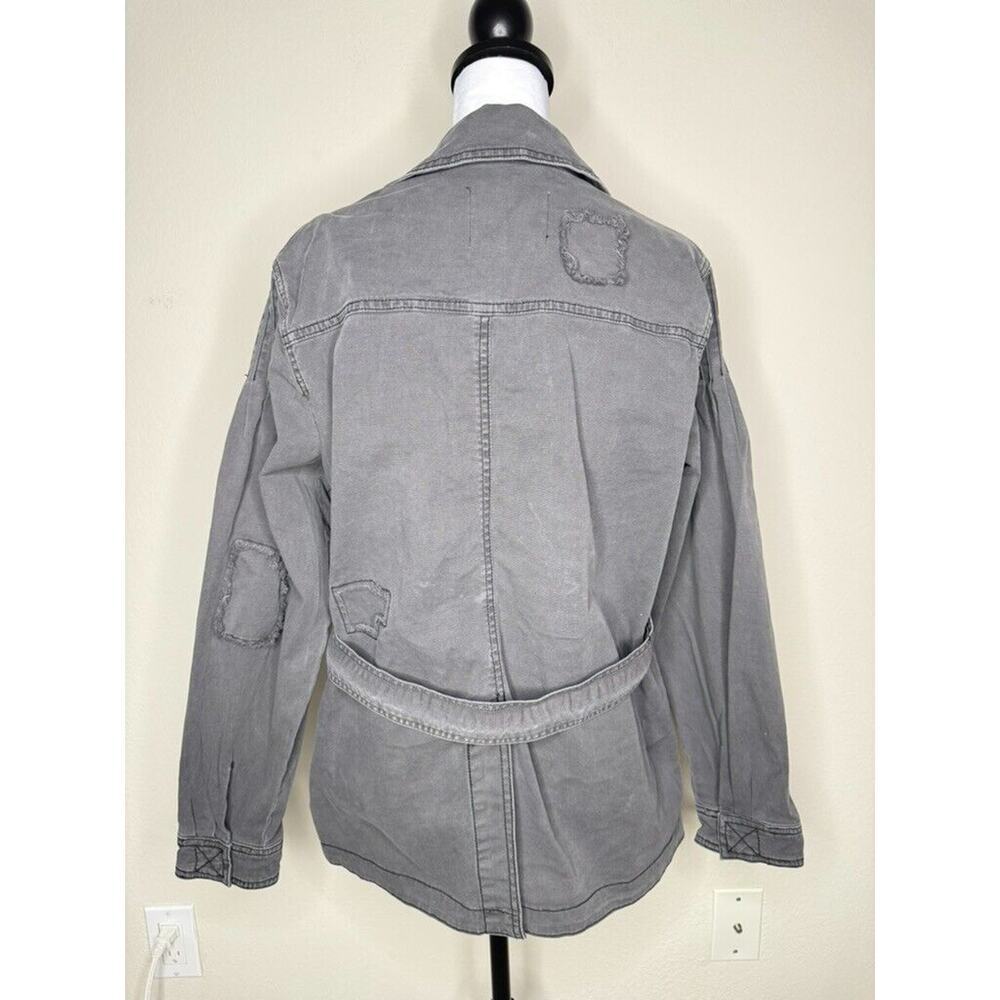 Y2K Anthropologie Unisex Jacket Utility Outdoors Button Denim Oversize Boho Med - Picture 3 of 16